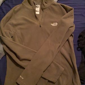 Olive green 1/4 zip fleece